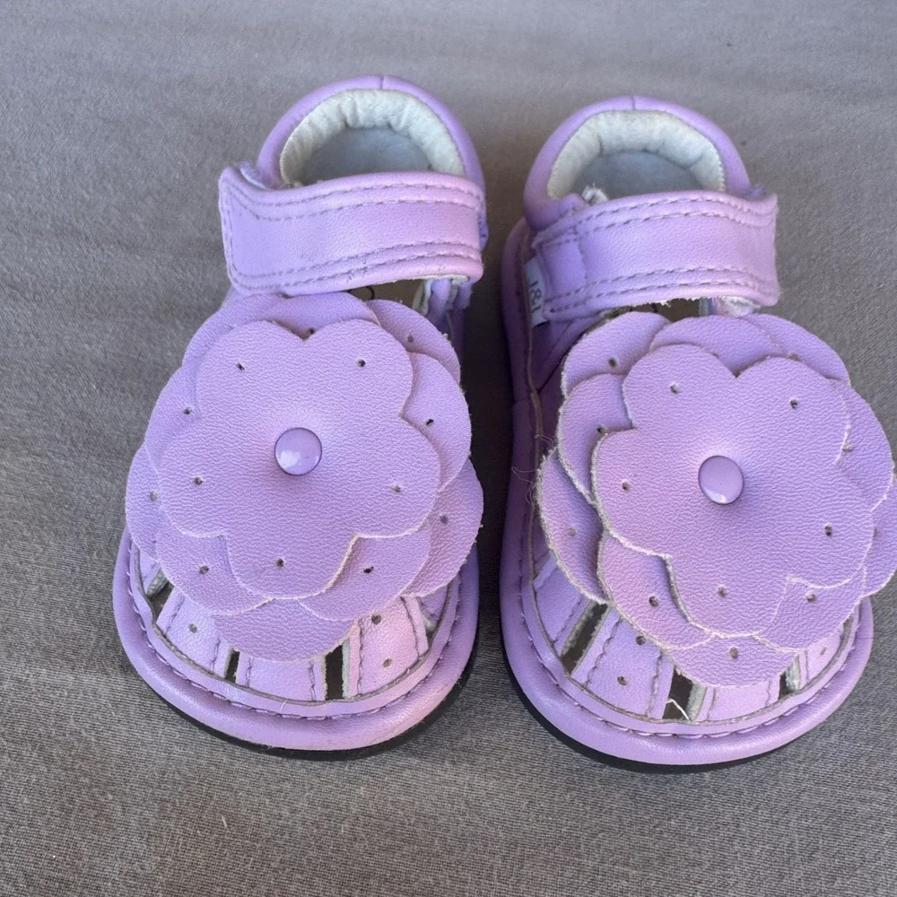 Size 6-12 Month - Baby sandals Purple‎ Jack and Lilly